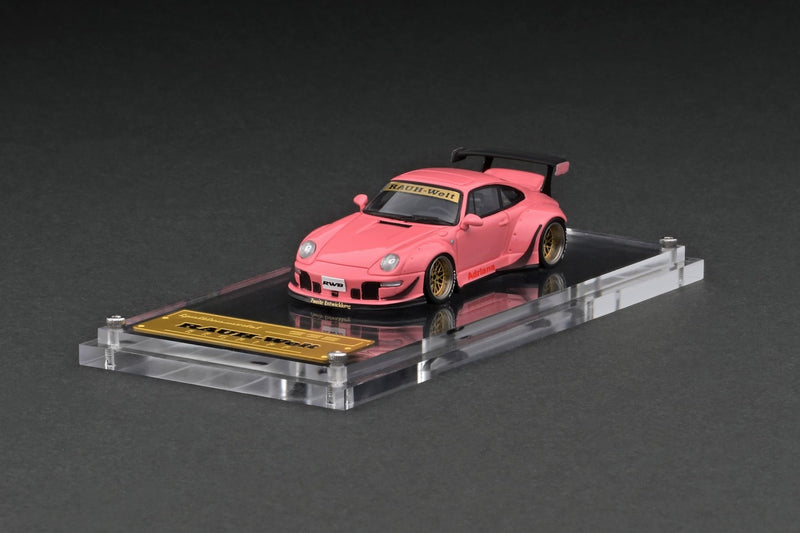 1/64 Porsche 911 Rauh-Welt 993 RWB Diecast Car Model Pink