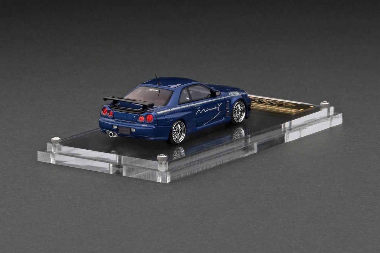 イグニッションモデルSkyline GT-R Mine's (R34) シルバー Ignition Model IG2721 1/64 Nissan Skyline GT-R Mine's(R34