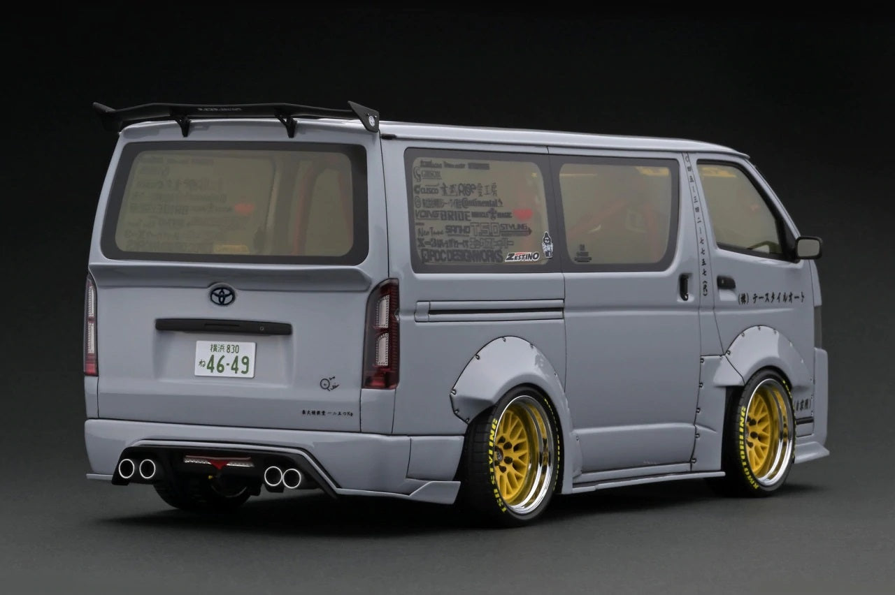 Ignition Model 1:18 T.S.D. Works Toyota HiACE in Gray – Model Cars
