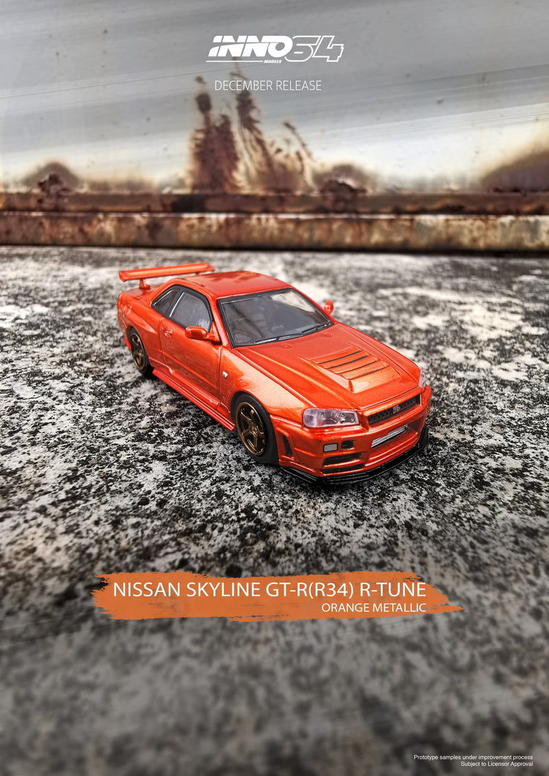 PREORDER* INNO64 1:64 Nissan Skyline GT-R (R34) R-Tune Tuned