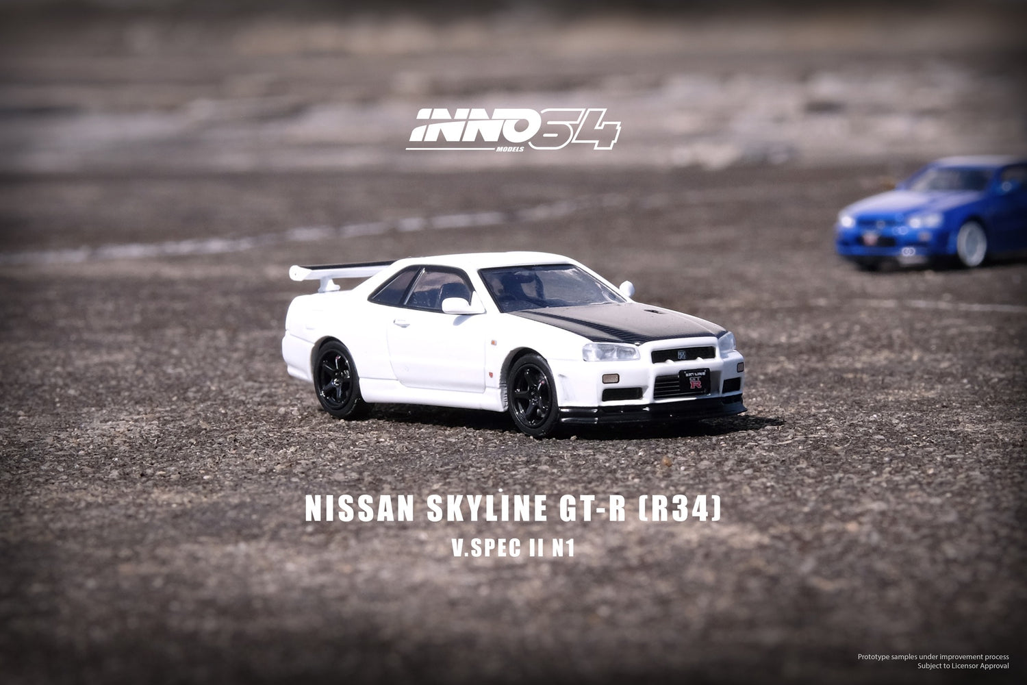 INNO64 1:64 Nissan Skyline GTR (R34) V-Spec II N1 in White