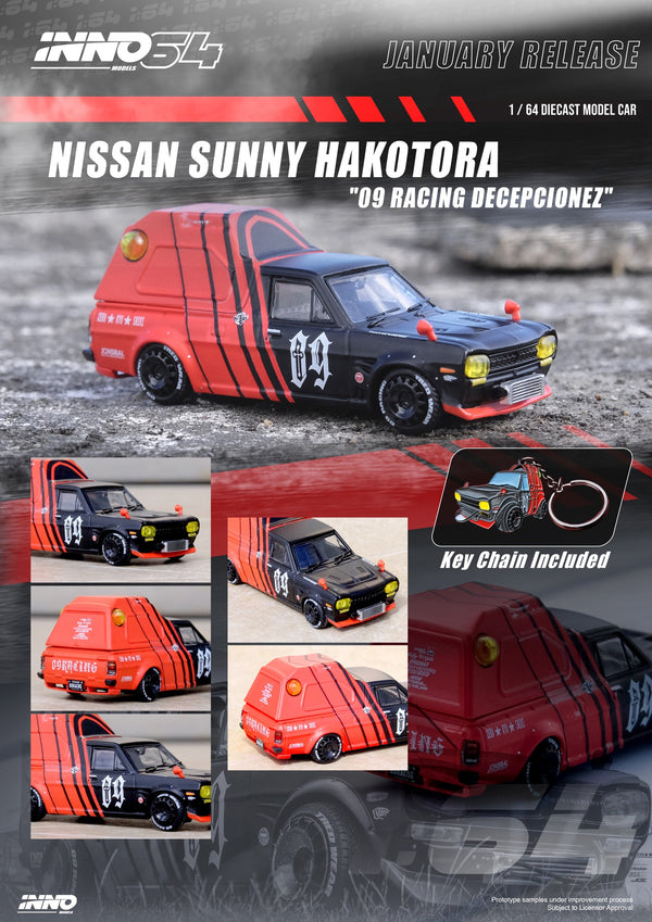 INNO64 1:64 Nissan Sunny "Hakotora" 09 Racing DECEPCIONEZ