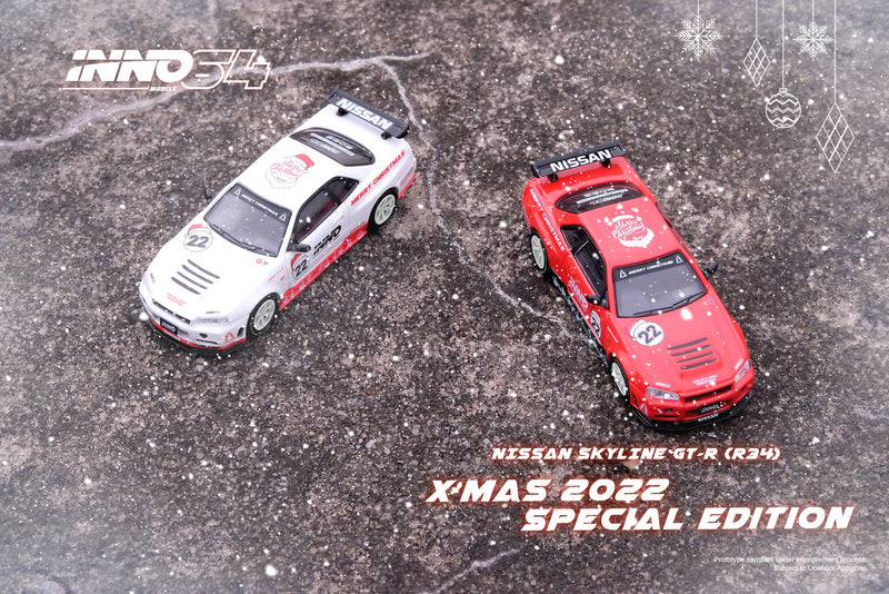 INNO64 1:64 Nissan Skyline GT-R (R34) R-Tune 2022 X'Mas 2022 Special Edition