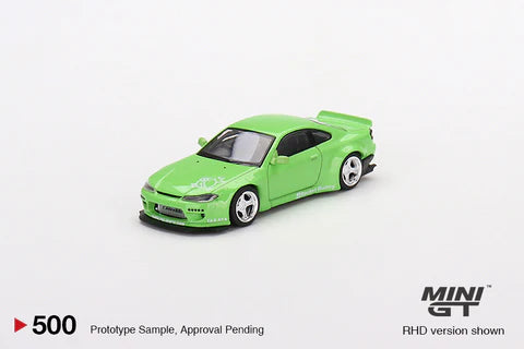 MINIGT 1:64 Nissan Silvia Pandem Rocket Bunny (S15) in Green