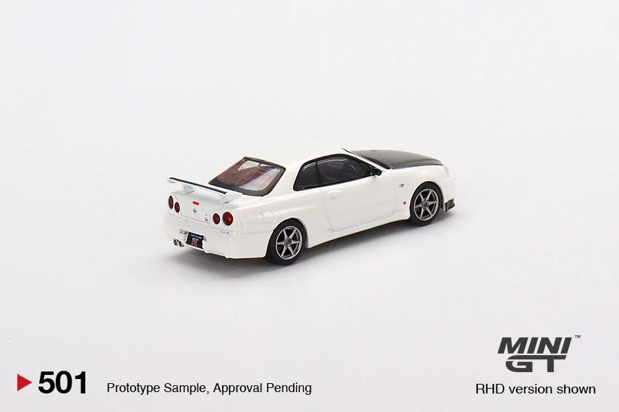 MINIGT 1:64 Nissan Skyline GT-R (R34) V-Spec II N1 in White
