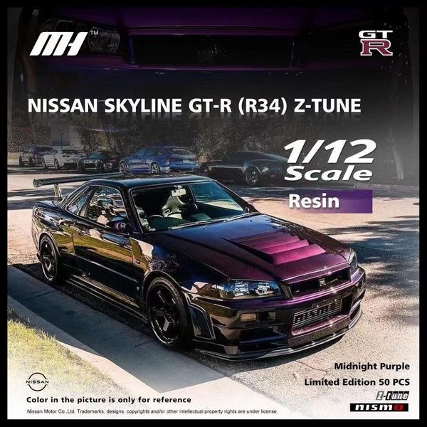 MotorHelix 1:12 Nissan Skyline GT-R (R34) Z-Tune in Midnight Purple