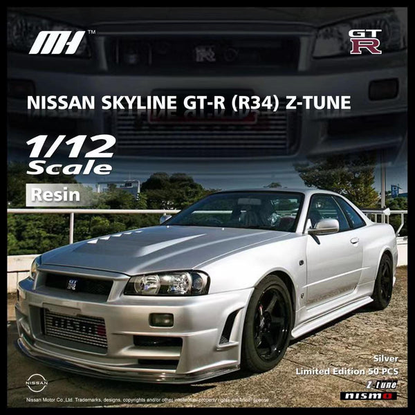 MotorHelix 1:12 Nissan Skyline GT-R (R34) Z-Tune in Silver