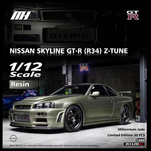 MotorHelix 1:12 Nissan Skyline GT-R (R34) Z-Tune in Millennium Jade