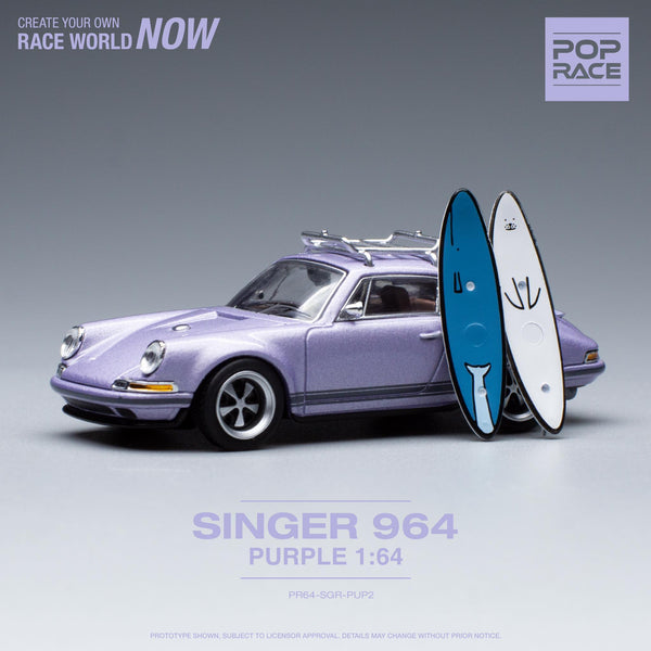 *PREORDER* Pop Race 1/64 Porsche 964 Singer in Purple with Accessories