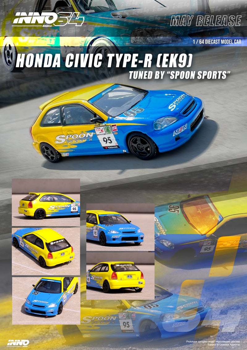 INNO64 1:64 Honda Civic Type-R (EK9) in "SPOON SPORTS" Livery