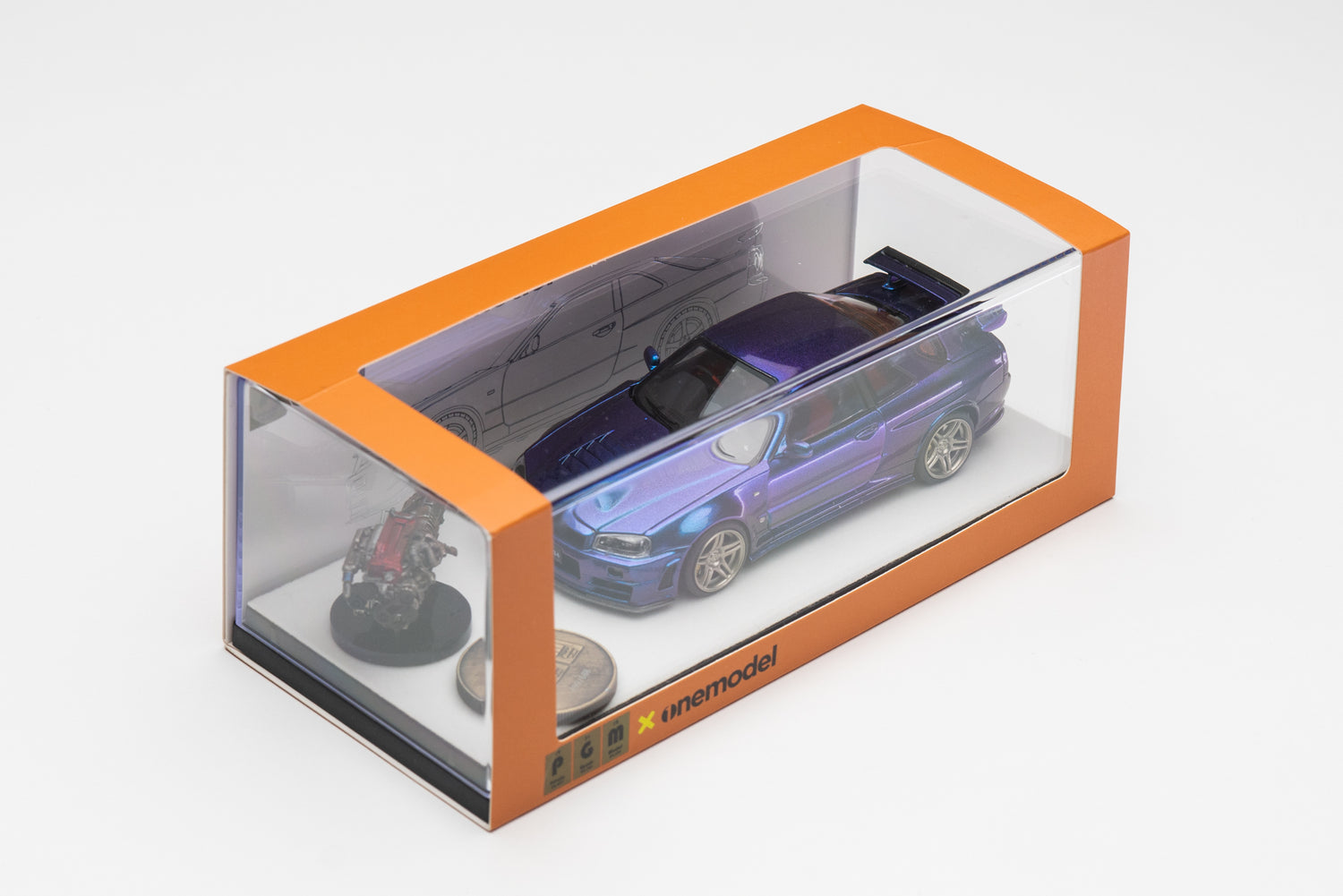 PGM Models & One Model 1:43 Nissan Skyline Z-Tune in Chameleon Ordinary Version