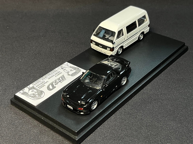 Initial D 1:64 Set Vol.13 Kyoko Iwase RX-7 (FD3S) & Keisuke Takahashi Mazda Bongo Support Van