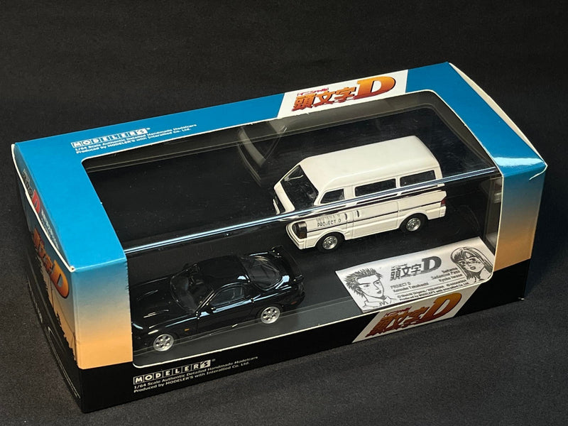 Initial D 1:64 Set Vol.13 Kyoko Iwase RX-7 (FD3S) & Keisuke Takahashi Mazda Bongo Support Van