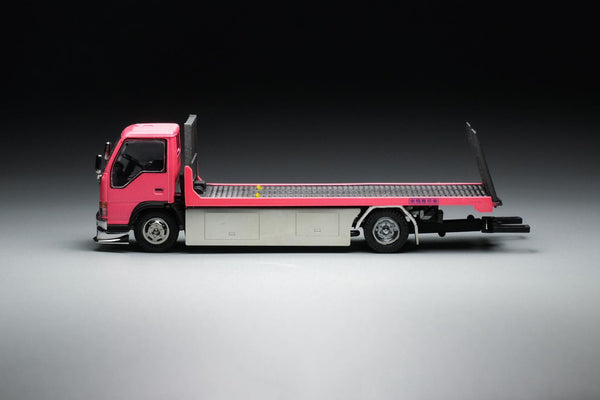 Peako Model x YES Model 1:64 Flatbed Tow Truck in Pink