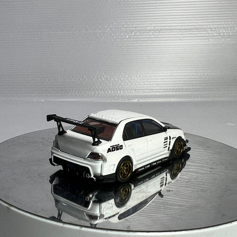 Peako Models 1:64 Mitsubishi Lancer Evolution IX Varis Edition in White