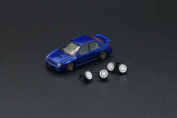 BM Creations 1:64 Subaru 2001 Impreza WRX LHD in Blue