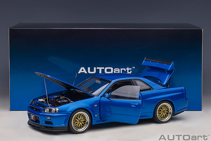 AUTOart 1:18 Nissan Skyline GT-R (R34) V-Spec II in Bayside Blue