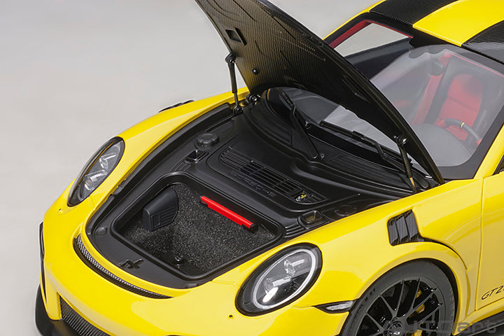 ウェリー1/18 ポルシェCarrera RS イエロー ホイールカスタム品 AUTOart 1:18 Porsche 911 (991.2) GT2 RS Weissach Package in Racing