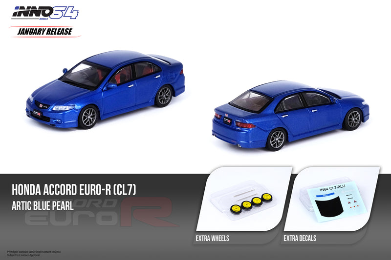 INNO Models 1:64 Honda Accord Euro-R (CL7) Artic Blue Pearl