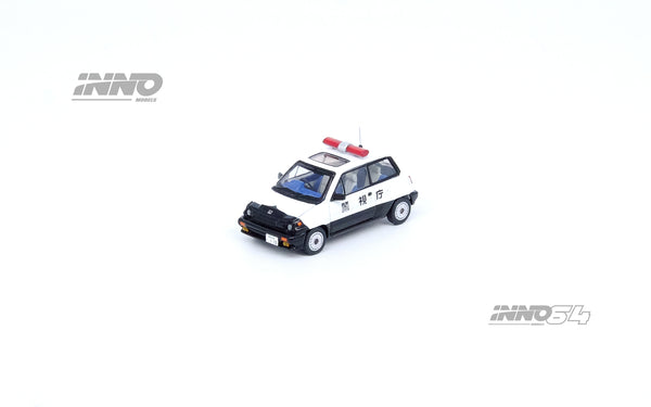 INNO Models 1:64 Honda City Turbo II Police Livery with Motocompo