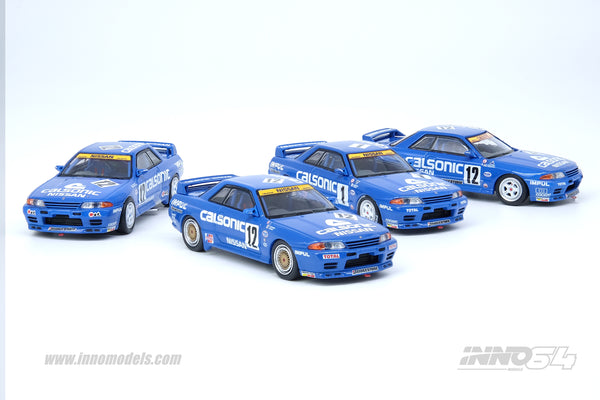 INNO Models 1:64 Nissan Skyline GT-R R32 Calsonic Box Set (1990-1993)