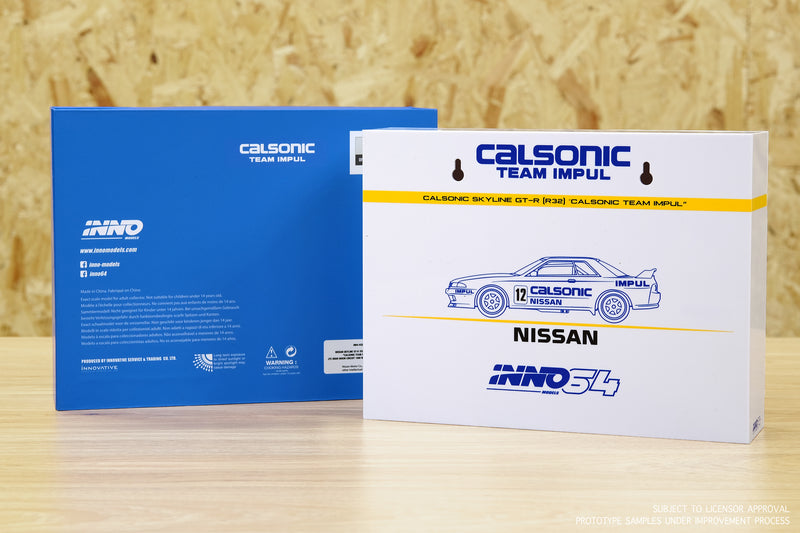 INNO Models 1:64 Nissan Skyline GT-R R32 Calsonic Box Set (1990-1993)