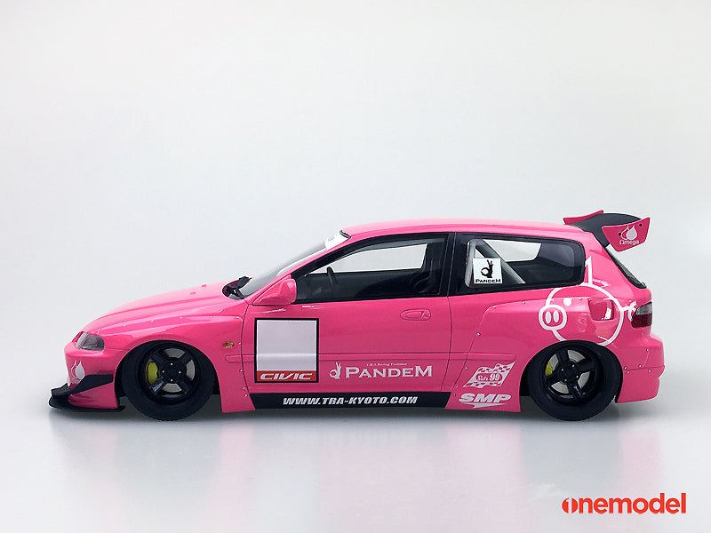 One Model 1:18 Honda Civic EG6 Rocket Bunny Red