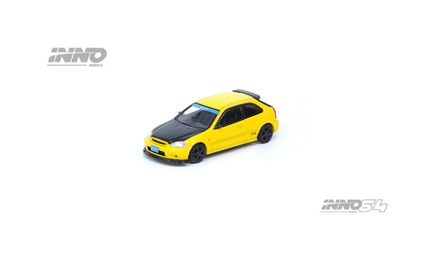 INNO Models 1:64 Honda Civic EK9 Type-R Spoon Sports in Yellow