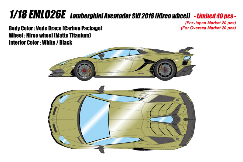 Make Up Co., Ltd / EIDOLON 1:18 Lamborghini Aventador SVJ 2018 (Nireo Wheel)