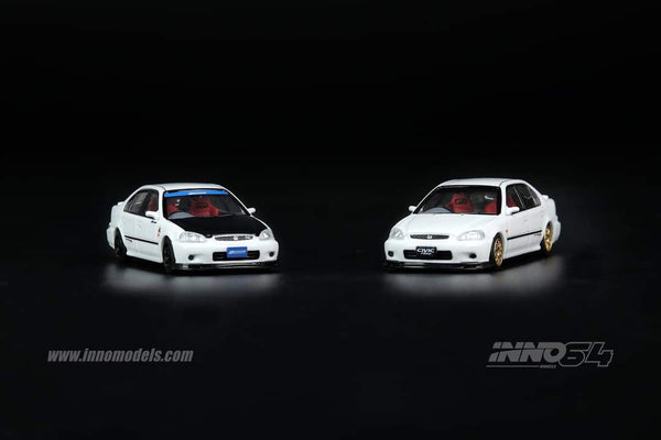 INNO64 1:64 Honda Civic Ferio Vi-RS JDM Mod Version in White