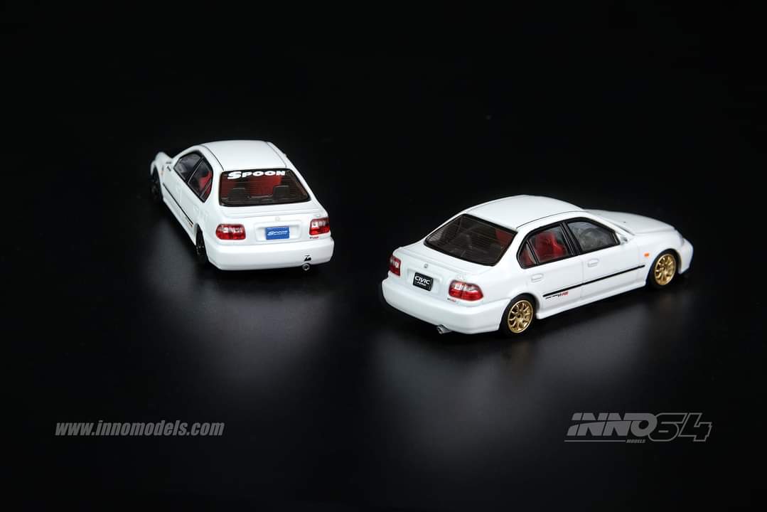 買得 Honda 1:64 INNO64 Civic White in Version Mod JDM Vi-RS Ferio ミニカー