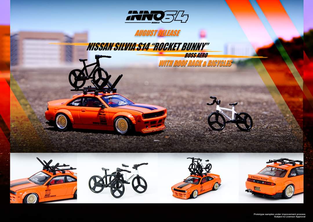 INNO Models 1:64 Nissan Silvia S14 Rocket Bunny Boss Aero with
