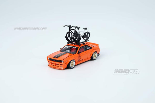 INNO Models 1:64 Nissan Silvia S14 Rocket Bunny Boss Aero with Rack and Bikes