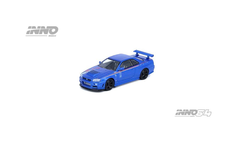 INNO64 1:64 Nissan Skyline GT-R R34 R-Tune R1 in Bayside Blue