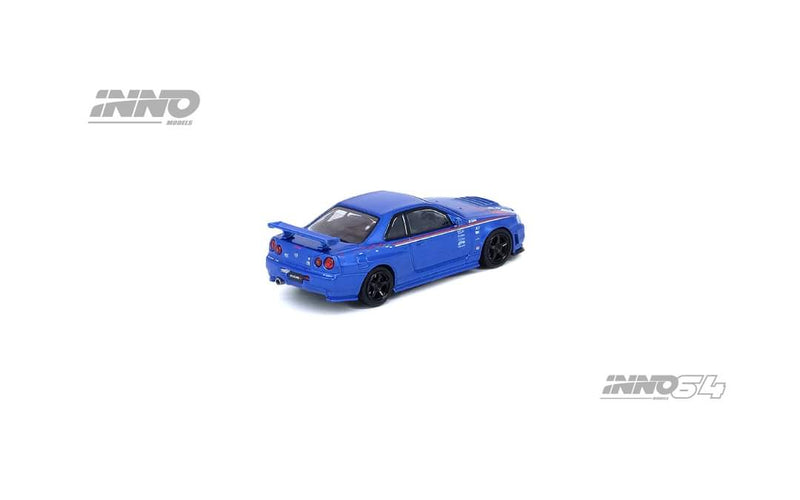 INNO64 1:64 Nissan Skyline GT-R R34 R-Tune R1 in Bayside Blue