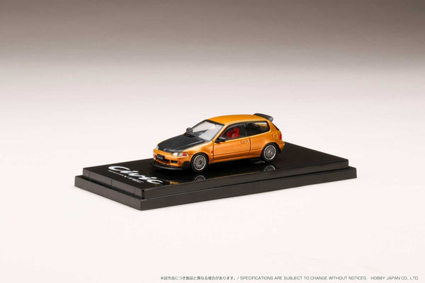 Hobby Japan 1:64 Honda Civic (EG6) SiR Ⅱ with JDM Style in Orange Metallic