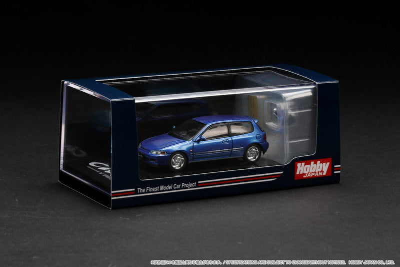 Hobby Japan 1:64 Honda Civic (EG6) SiR Ⅱ with Engine Model in Captiva Blue Pearl