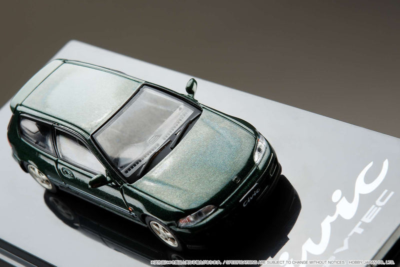Hobby Japan 1:64 Honda Civic (EG6) SiR-S with Engine Display in Rosanne Green Pearl