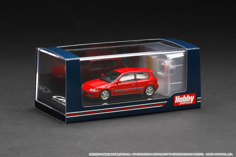 Hobby Japan 1:64 Honda Civic (EG6) SiR-S with Engine Display in Milano Red