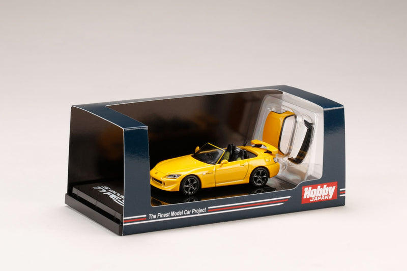 Hobby Japan 1:64 Honda S2000 (AP2) New Indy Yellow Pearl with Removable Hardtop