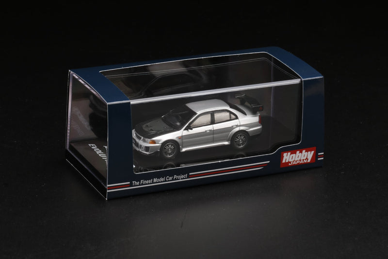 Hobby Japan 1:64 Mitsubishi Lancer GSR Evolution 5 (CP9A) 1998 Customized Version in Silver