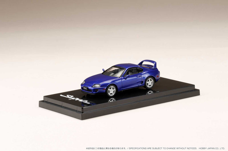 Hobby Japan 1:64 Toyota Supra RZ (A80) in Blue Mica Metallic with Engine Display Model
