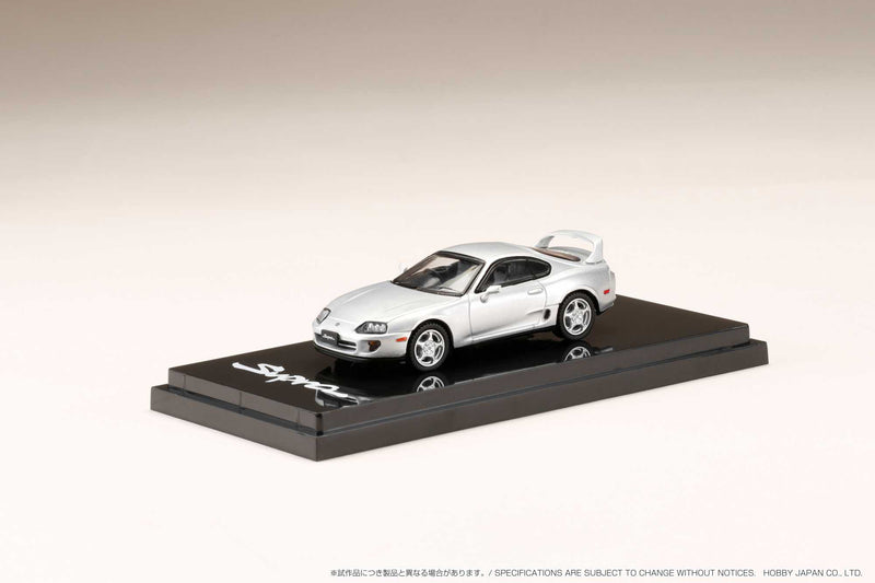 Hobby Japan 1:64 Toyota Supra RZ (A80) in Silver Metallic with Engine Display Model