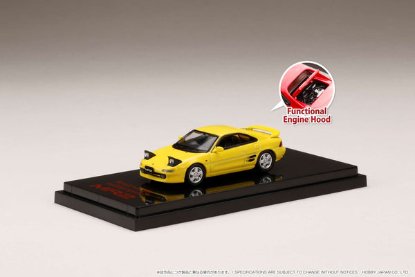 Hobby Japan 1:64 Toyota MR2 (SW20) GT-S 1996 / Open Headlight in Super Bright Yellow