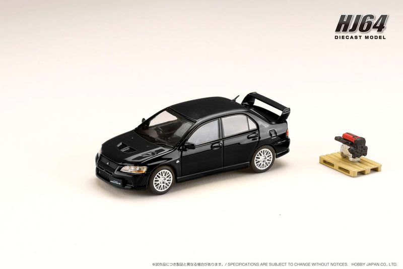 Hobby Japan 1:64 Mitsubishi Lancer GSR EVO 7 in Amethyst Black Pearl with Engine Display