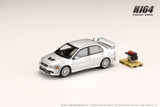 Hobby Japan 1:64 Mitsubishi Lancer GSR EVO 7 in Satellite Silver with Engine Display