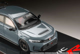 Hobby Japan 1:64 Honda Civic Type-R (FL5) with Engine Display Model in Sonic Gray Pearl