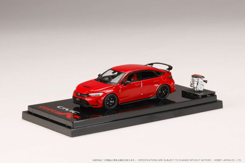 Hobby Japan 1:64 Honda Civic Type-R (FL5) with Engine Display Model in Flame Red
