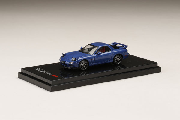 Hobby Japan 1:64 Mazda RX-7 (FD3S) Spirit-R Type in Innocent Blue Mica with Engine Display Model