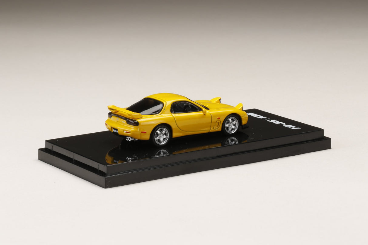 Hobby Japan 1:64 Mazda RX-7 (FD3S) Type RS in Sunburst Yellow with Engine Display Model